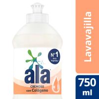 Detergente Lavavajilla Regular Cremoso ALA Plus Colágeno 750 ml