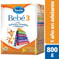 Leche Infantil Polvo SanCor Bebé Etapa 3, 800gr