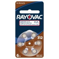 Pilas para Audífonos Rayovac N° 312 x 6 u