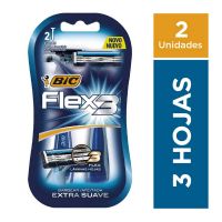 Maquina de Afeitar Bic Flex 3 Descartable Hombre 2 u