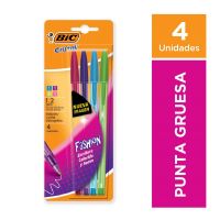 Bolígrafo BIC Cristal Fashion 1.2mm 4 un