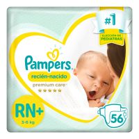 Pañales Recién Nacido Premium Care RN+ x 56 un