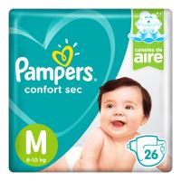 Pañales Confort Sec M x 26 un