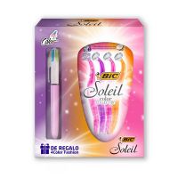 Promo pack BIC Afeitadoras BIC Soleil 4un + Boligrafo 4 color de REGALO