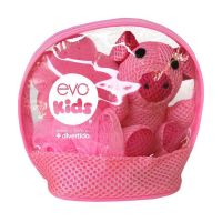 Set Baño Evo Kids Chancho Con Neceser