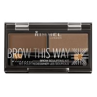 Rimmel Kit Sculpting para Cejas Brow This Way 002: Medium Brown