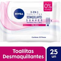 Toallitas Desmaquillantes Suaves x 25 un