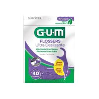 Hilo Dental con Mango Gum Floressers Ultra Deslizante Sabor Menta x 40 u