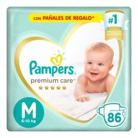 Pañales Pampers Premium Care M 86 Unidades