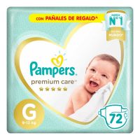 Pañales Pampers Premium Care G 72 Unidades