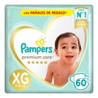 Pañales Pampers Premium Care XG 60 Unidades