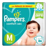 Pañales Confort Sec M x 86 un