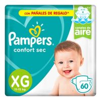 Pañales Confort Sec XG x 60 un