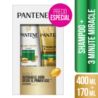 Pantene Pro-V Restauración Shampoo 400ml + 3 Minute Miracle Restauración Acondicionador 170ml