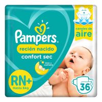 Pañales Recién Nacido Confort Sec RN+ x 36 un