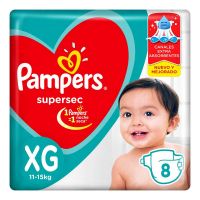 Pañales Supersec XG x 8 un