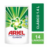 Jabón Líquido Ariel Clásico Limpieza Impecable Recarga 1,4 L