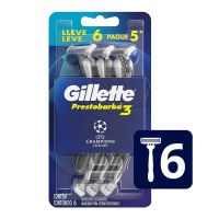 Máquinas Para Afeitar Gillette Prestobarba3 Champions League 6 Unidades