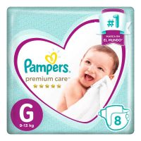 Pañales Desechables Pampers Premium Care G 8 Unidades