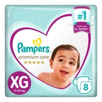 Pañales Desechables Pampers Premium Care XG 8 Unidades