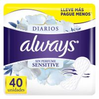 Protectores Diarios Sensitive 40 un