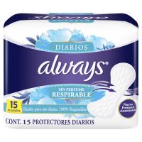 Protectores Diarios Always Diarios Sin Perfume Respirables 15 Unidades