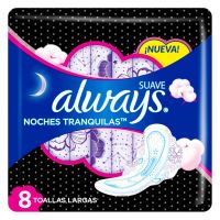 Toallas Higiénicas Always Suave Noches Tranquilas 8 Unidades