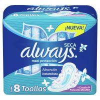 Toalla Always Maxi Protección Seca x8