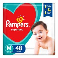 Pañales Pampers Supersec M 48 Un