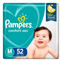 Pañales Pampers Confort Sec Max M 52 Un