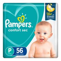 Pañales Pampers Confort Sec Max P 56 Un