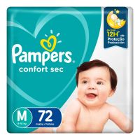 Pañales Pampers Confort Sec Max M 72 Un