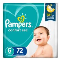 Pañales Pampers Confort Sec Max G 72 Un