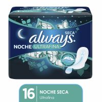 Toallitas Femeninas Always Seca Noche Ultrafina 16 un