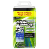 Kit Gillette 4 Cartuchos Para Afeitar Mach3 Sensitive + 1 Gel Para Afeitar Gillette Mach3 Complete Defense 71g