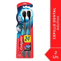 Cepillo Dental Colgate 360º Black Suave 2 Unidades