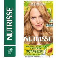 Kit completo de coloración permanente Nutrisse Clásico Tono 734 Rubios Miel x 45 gr