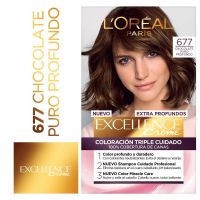 Tintura permanente Excellence Extra Profundo de L'Oréal París 677 chocolate puro x 47 GR