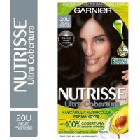 Kit completo de coloración permanente Nutrisse Ultra Cobertura Tono 20 Negro Claro Profundo x 45 gr