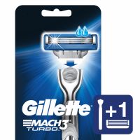 Máquina Para Afeitar Recargable Gillette Mach3 Turbo 1 Unidad
