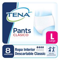 Ropa interior TENA pants clásico+C15 talle l x8