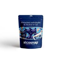 Minisachets individuales de Alcohol en Gel Alcosnap x 30 unidades