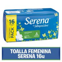 Toallas Higiénicas Serena By Siempre Libre x 16 u