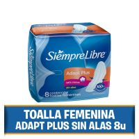 Toallas femeninas Adapt Plus sin alas x 8 un