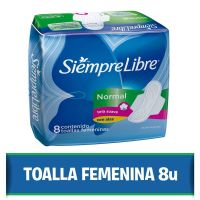Toallas femeninas Normal con alas x 8 un