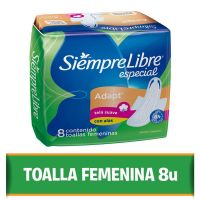 Toallas femeninas Especial Adapt con alas x 8 un