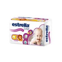 Pañales Estrella Baby Caricias de Algodón M x 9 u
