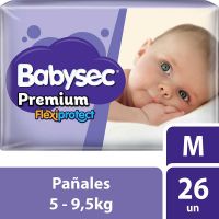 Pañales Babysec Premium M x 26 unidades