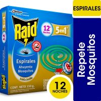 Espirales para mosquitos Raid verdes x 12u