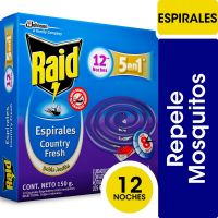 Espirales para mosquitos Raid country fresh x 12u